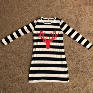 Striped holiday dress